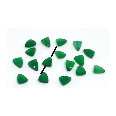 Green Onyx Faceted Triangle 7x9mm EACH BEAD