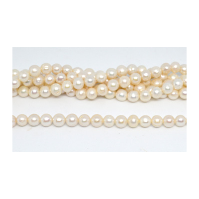 Fresh Water Pearl 10-10.5 Potato round strand 41 beads