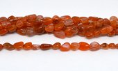 Southern Red agate polished nugget 6x8mm strand 52 beads-beads incl pearls-Beadthemup