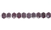 Ruby Side drill Hexagon 10x15mm EACH bead-beads incl pearls-Beadthemup