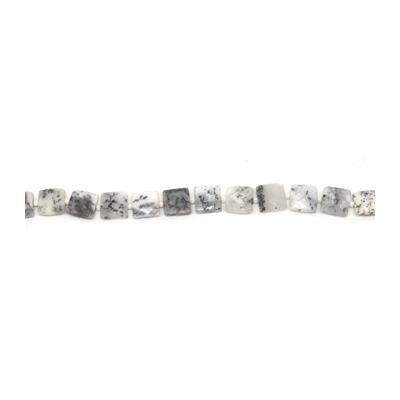 Dendritic Opal Faceted Square 8-9mm EACH BEAD