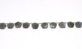 Labradorite top drill Hexagon 10mm EACH BEAD-beads incl pearls-Beadthemup