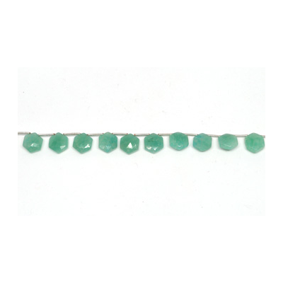 Amazonite top drill Hexagon 10mm EACH BEAD