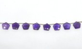 Amethyst top drill Hexagon 10mm EACH BEAD-beads incl pearls-Beadthemup