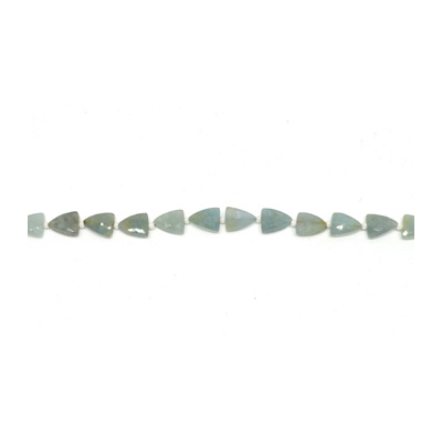 Aquamarine Faceted Triangle 7x9mm EACH BEAD