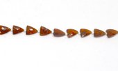 Hessonite Garnet Faceted Triangle 7x9mm EACH BEAD-beads incl pearls-Beadthemup