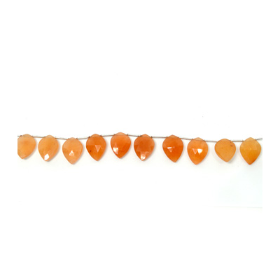 Peach aventurine 12x16 mm shield EACH BEAD