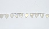 Rainbow Moonstone 12x16 mm shield EACH BEAD-beads incl pearls-Beadthemup