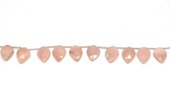 Pink Opal 12x16 mm shield EACH BEAD-beads incl pearls-Beadthemup