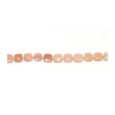 Pink Opal Faceted Cushion 8-9mm EACH BEAD