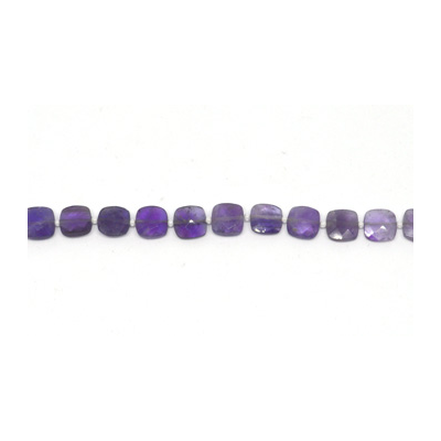 Amethyst  Faceted Cushion 8-9mm EACH BEAD