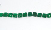 Green Onyx Faceted Square 9-10mm EACH BEAD-beads incl pearls-Beadthemup
