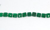 Green Onyx Faceted Square 9-10mm EACH BEAD-beads incl pearls-Beadthemup
