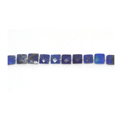 Lapis Faceted Square 9-10mm EACH BEAD