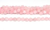 Rose Quartz Fac.Diamond cut 8mm str 44 beads-beads incl pearls-Beadthemup