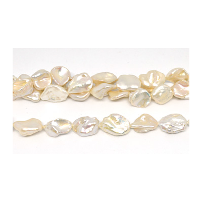 Fresh Water Pearl Keshi 14-15x18mm Strand 20 beads