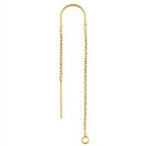 14k Gold filled U-Threader Cable 40mm Chain incl Ring pair-findings-Beadthemup