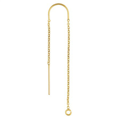 14k Gold filled U-Threader Cable 40mm Chain incl Ring pair