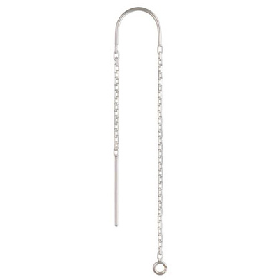 Sterling Silver U-Threader Cable 40mm Chain incl ring pair