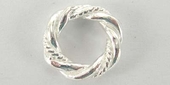 Sterling Silver Ring 22mm double twist 1 pack-findings-Beadthemup