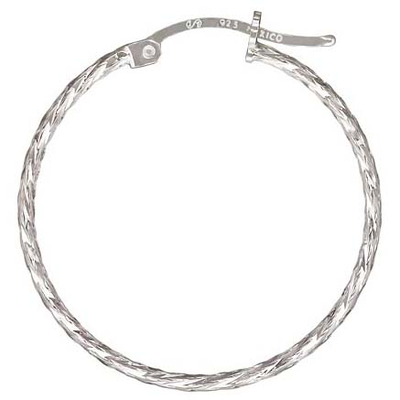 Sterling Silver hoop 1.5x30mm pair