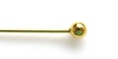 Gold plate Sterling Silver vermeil headpin ball 0.7mmx75mm 10 pack-findings-Beadthemup