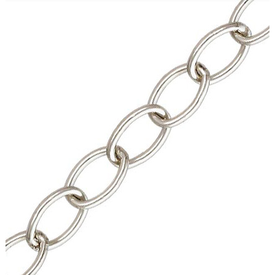Sterling silver 3x4.6mm Cable chain per 50cm