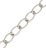 Sterling silver 3x4.6mm Cable chain per 50cm