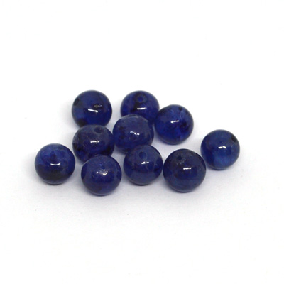 Sapphire polished round approx 5-6mm EACH BEAD