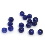 Sapphire polished round approx 7mm EACH BEAD-beads incl pearls-Beadthemup
