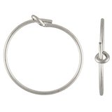 Sterling silver beading hoop .7x15mm pair-findings-Beadthemup