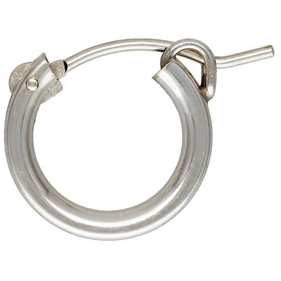 Sterling silver 2.3x13mm hoop 1 pair