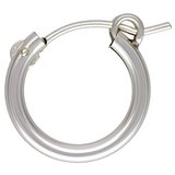 Sterling Silver 2.3x15mm hoop 1 pair-findings-Beadthemup