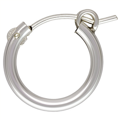 Sterling Silver 2.3x15mm hoop 1 pair