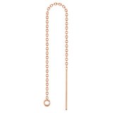 14k ROSE gold filled  Threader Cable chain pair-findings-Beadthemup