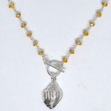 Sterling silver Gemstone Necklace Citrine-kits-Beadthemup