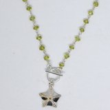Sterling silver Gemstone Necklace Peridot-kits-Beadthemup