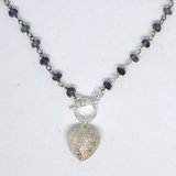 Sterling silver Gemstone Necklace Iolite-kits-Beadthemup