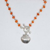 Sterling silver Gemstone Necklace Carnelian-kits-Beadthemup
