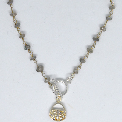 Sterling silver Gemstone Necklace Labradorite