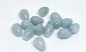 Aquamarine polished Teardrop 10x14mm PAIR-beads incl pearls-Beadthemup