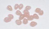 Rose quartz Polished Teadrop 8x12mm PAIR-beads incl pearls-Beadthemup