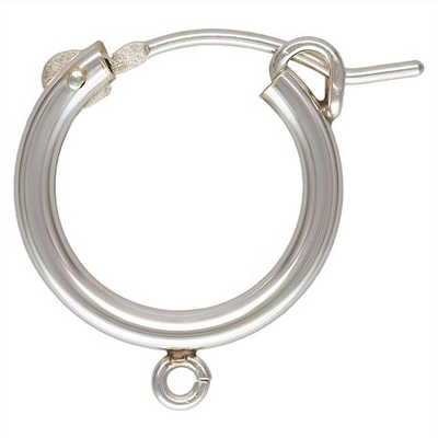 Sterling silver 2.3x15mm Hoop with ring pair