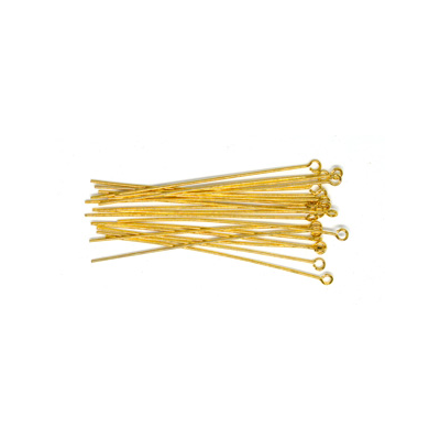 Gold Plated Base Eyepin 60mm 10pairs