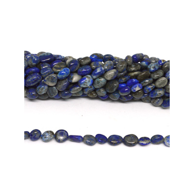 Lapis Lazuli polished nugget 6x8mm strand approx 48 beads