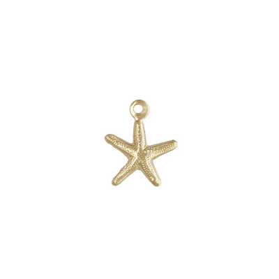 14k Gold filled 8mm Starfish Charm 2 pack