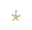 14k Gold filled 8mm Starfish Charm 2 pack