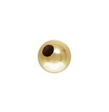 9k Gold 3mm Bead round 1.0mm hold EACH piece-findings-Beadthemup