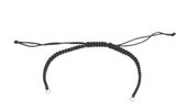 Macrame cord adjustable bracelet 17cm plus 6mm platinum Jump ring-findings-Beadthemup