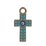 Base Metal Pendant Evil Eye Cross 12x23mm 2 pack